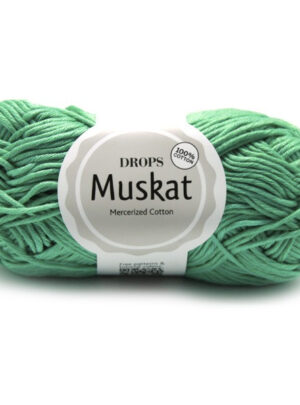 DROPS Muskat Unicolor 03 Mintgrøn, Bomuldsgarn, fra DROPS Design