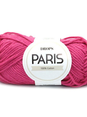DROPS Paris Unicolor 06 Cerise, Bomuldsgarn, fra DROPS Design