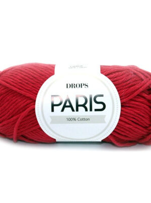 DROPS Paris Unicolor 12 Rød, Bomuldsgarn, fra DROPS Design