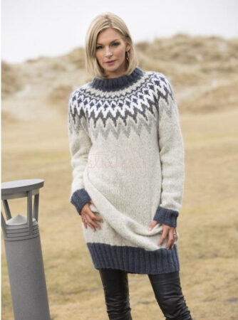 "Dimme" Genser - Viking Design 1806-4 Kit - XS-XXL - Viking Alpaca Bris, fra Viking