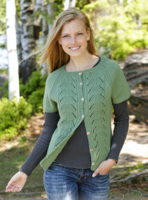 Green Luck Cardi by DROPS Design - Vest Strikkeopskrift str. S - XXXL