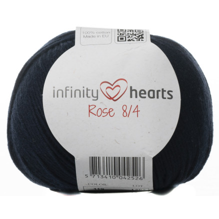 Infinity Hearts Rose 8/4 Garn Unicolor 119 Mørk Marineblå