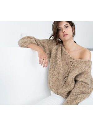 Lala Berlin Furry Sweater af Lana Grossa - Sweater Strikkeopskrift Str