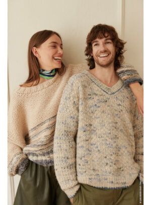 Lala Berlin Lovely Cotton og Lala Berlin Stripy Sweater af Lana Grossa