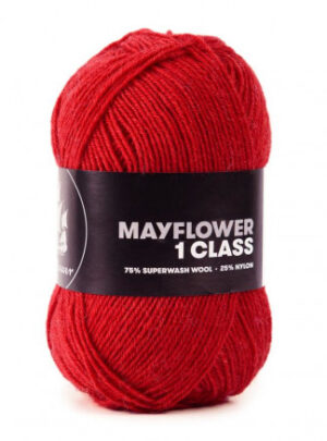 Mayflower 1 Class Garn Unicolor 15 Scarletrød