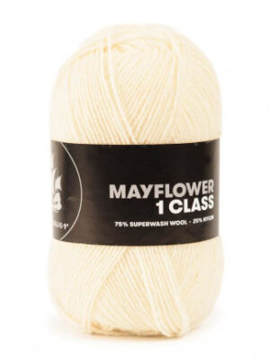 Mayflower 1 Class Garn Unicolor 16 Skumfidus Hvid