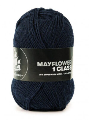 Mayflower 1 Class Garn Unicolor 25 Dyb Havblå