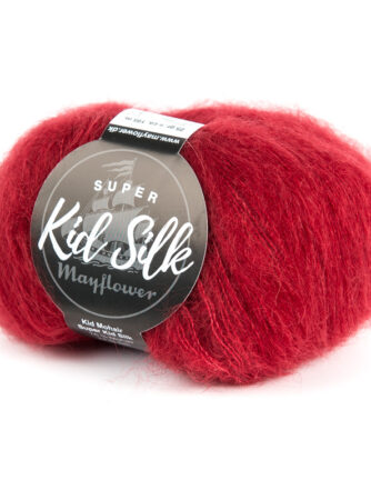 Mayflower Super Kid Silk - Mørkerød 34, Mohair/Silk, fra Mayflower