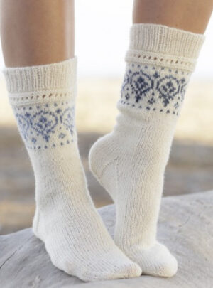 Nordic Summer Socks by DROPS Design - Sokker Strikkeopskrift str. 35/3