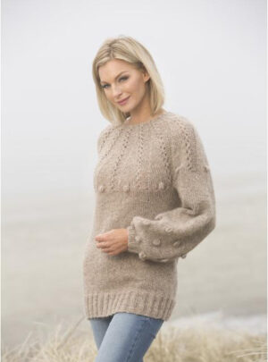 "Sand" Genser - Viking Design 1807-7 Kit - XS-XXL - Viking Alpaca Bris, fra Viking