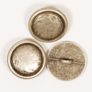 Sølv Metal Knap 20 mm, fra DROPS Design