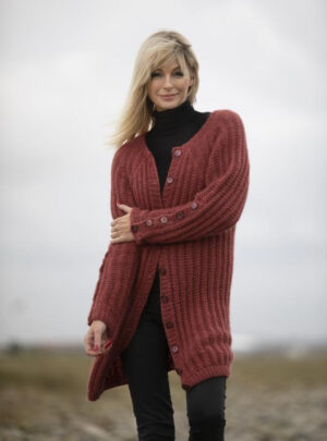 "Sørland" Lang jakke - Viking Design 2035-6 Kit - XS-XL - Viking Alpaca Bris, fra Viking