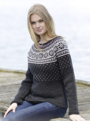 Starry Night Jumper by DROPS Design - Bluse med nordisk mønster Strikk