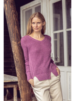 Ecopuno Sweater af Lana Grossa - Sweater Strikkeopskrift Str. 36/38 - - Str. 44
