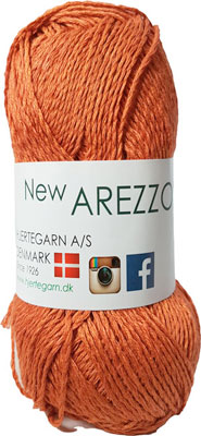 New Arezzo Hjertegarn - Bambusgarn - Hørgarn - Bomuldsgarn - Fv 1340 Rust Orange