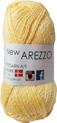 New Arezzo Hjertegarn - Bambusgarn - Hørgarn - Bomuldsgarn - Fv 3050 Gul