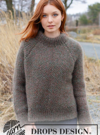 244-4 Forest Trails Sweaterby DROPS Design, fra Viking