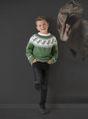 "Dino" Genser og hue - Viking Design 2131-6 Kit - 2-12 År - Viking Alpaca Storm, fra Viking