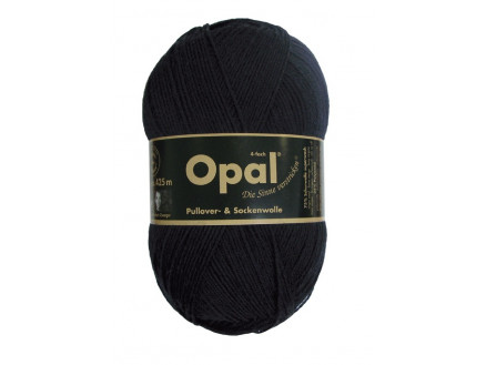 Opal Uni 4-trådet Garn Unicolor 2619 Sort