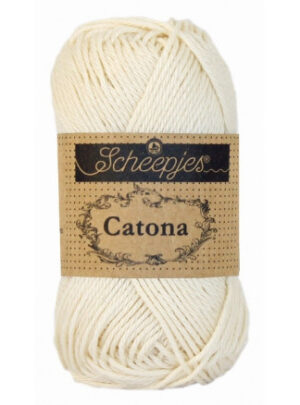 Scheepjes Catona Garn Unicolor 130 Old Lace