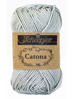 Scheepjes Catona Garn Unicolor 172 Light Silver