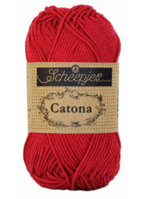 Scheepjes Catona Garn Unicolor 192 Scarlet