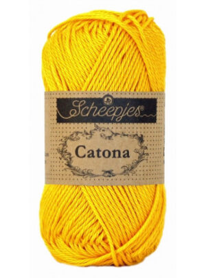 Scheepjes Catona Garn Unicolor 208 Yellow Gold