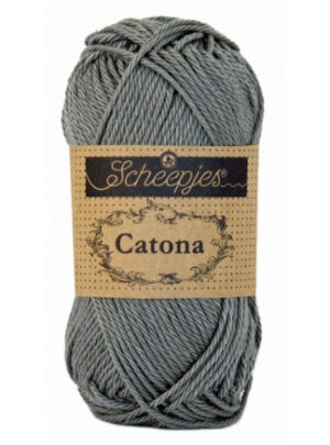 Scheepjes Catona Garn Unicolor 242 Metal Grey