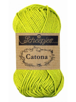 Scheepjes Catona Garn Unicolor 245 Green Yellow