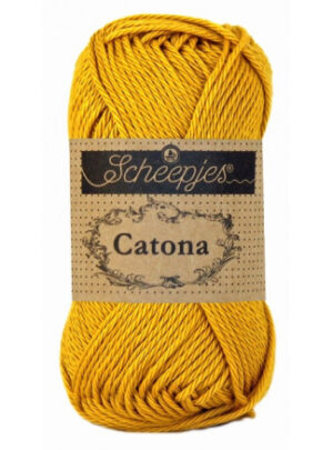 Scheepjes Catona Garn Unicolor 249 Saffron