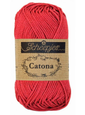 Scheepjes Catona Garn Unicolor 258 Rosewood