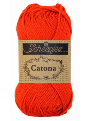 Scheepjes Catona Garn Unicolor 390 Poppy Rose