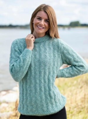 "Sweater med ret/vrangmønster" - Mayflower 1751 - S - XXXL - Mayflower Easy care og Kid Silk, fra Mayflower