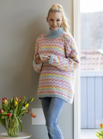 "Emina" Genser - Viking Design 2416-1 Kit - XS-XXL - Viking Alpaca Bris, fra Viking