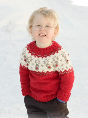 Little Red Nose by DROPS Design - Bluse Strikkeopskrift str. 12 mdr-12 - 12/18 mdr