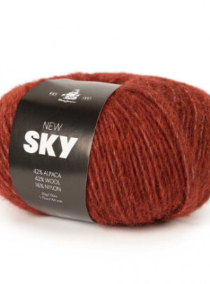 Mayflower New Sky Garn Unicolor 82 Rød Okker