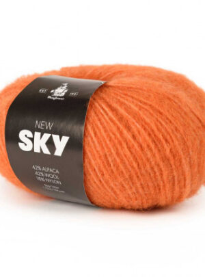 Mayflower New Sky Garn Unicolor 89 Støvet Orange