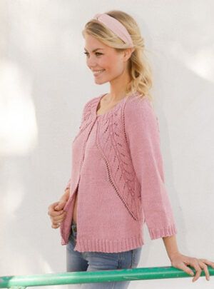 Sweet Heather Jacket by DROPS Design - Jakke Strikkeopskrift str. S - - Small