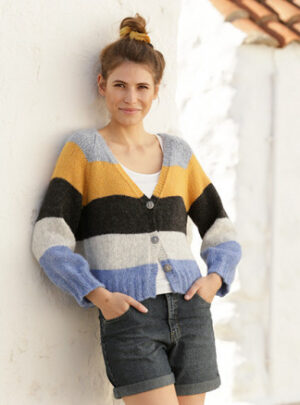 Valencia Cardigan by DROPS Design - Jakke Strikkeopskrift str. S - XXX - Small