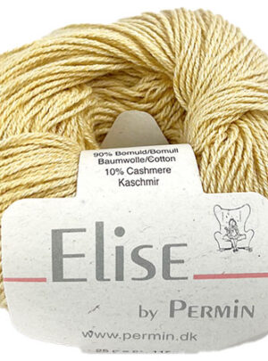 Permin Elise - Bomuld/cashmere - Fv 881108 Gul