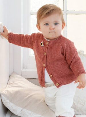 Little Bee Cardigan by DROPS Design - Baby Jakke Strikkeopskrift str. - 0/1 mdr