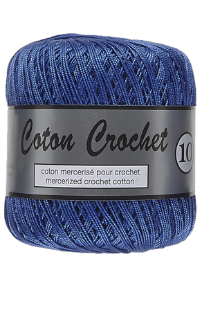 Merceriseret Bomuldsgarn Coton Crochet Lammy Yarn Fv 022 ML. Blå