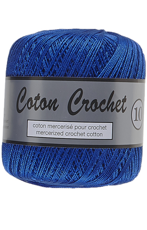 Merceriseret Bomuldsgarn Coton Crochet Lammy Yarn Fv 039 Marine Blå