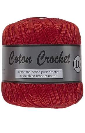 Merceriseret Bomuldsgarn Coton Crochet Lammy Yarn Fv 043 Rød