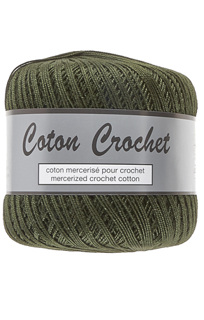 Merceriseret Bomuldsgarn Coton Crochet Lammy Yarn Fv 072 Oliven