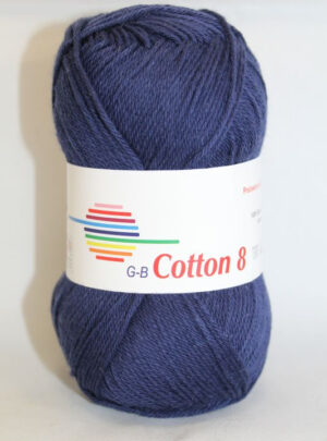 G-B Cotton 8/4 - 1020 Marineblå, Bomuldsgarn, fra G-B Garn