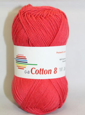 G-B Cotton 8/4 - 1030 Rød, Bomuldsgarn, fra G-B Garn