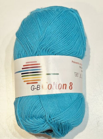 G-B Cotton 8/4 - 1520 Turkis, Bomuldsgarn, fra G-B Garn