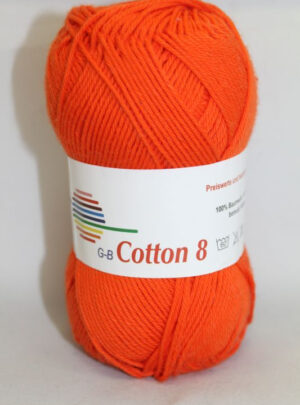 G-B Cotton 8/4 - 1710 Orange, Bomuldsgarn, fra G-B Garn