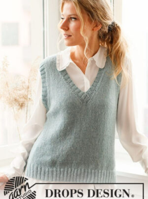 220-43 Audrey Vest by DROPS Design, fra Viking